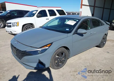 2022 Hyundai Elantra Hybrid Blue from USA, damaged, VIN KMHLM4AJ7NU029118